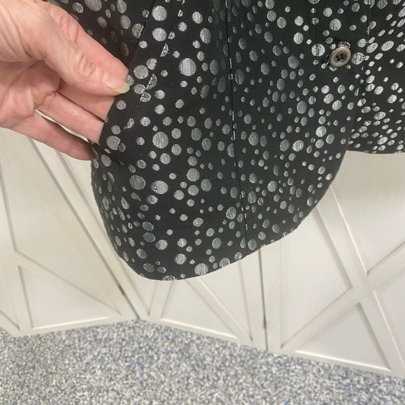 Ruby Rd. Black and Silver Patterned Jean Jacket - Picture 4 of 6